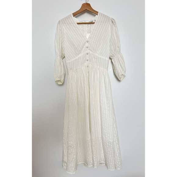 Avantlook | White Button-Down Dress - Picture 1 of 7